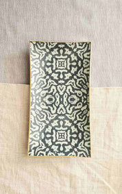 Bandeja Rectangular 12 x 24 cm, Etnico azul