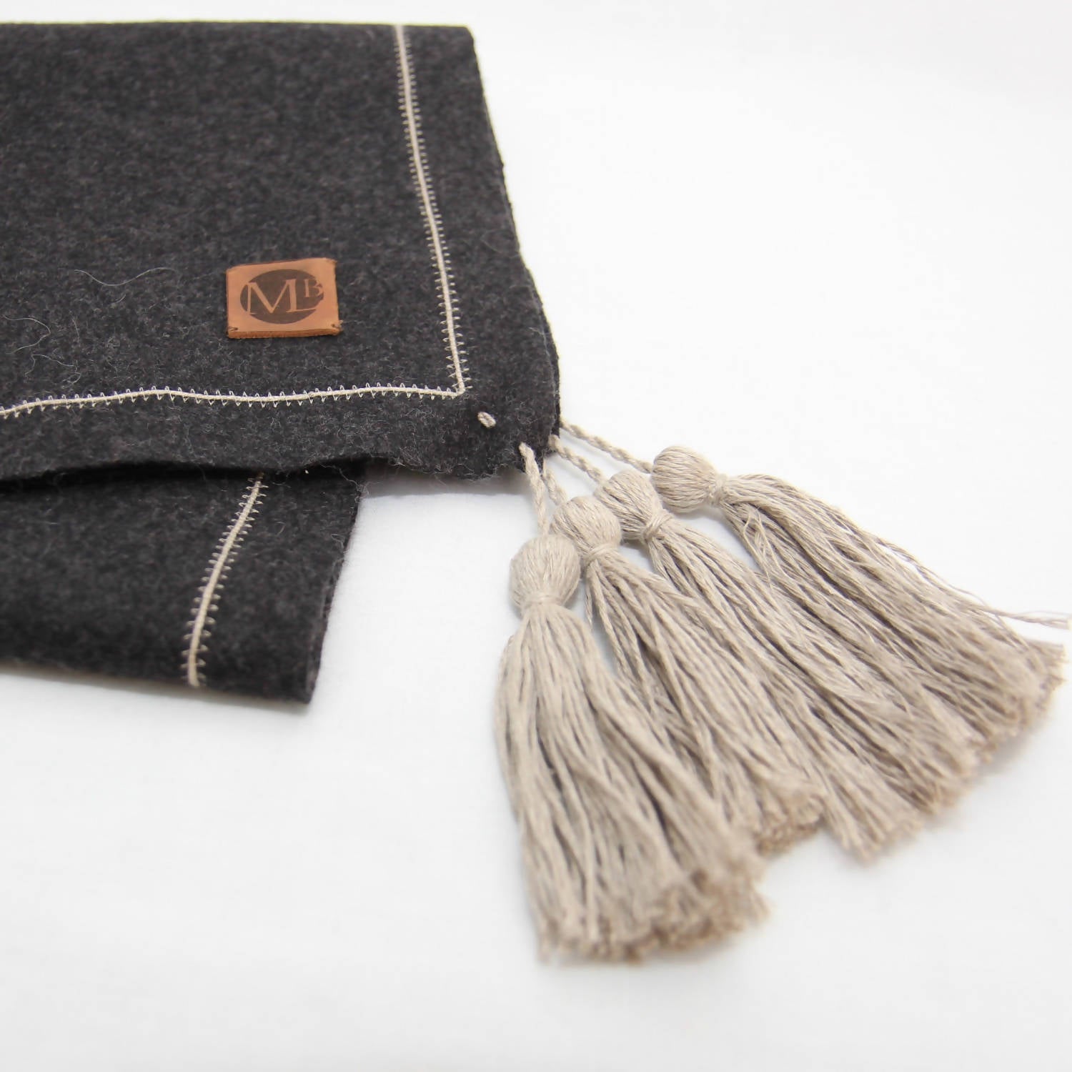 Carpeta de juegos de paño de lana negra CJLPONN