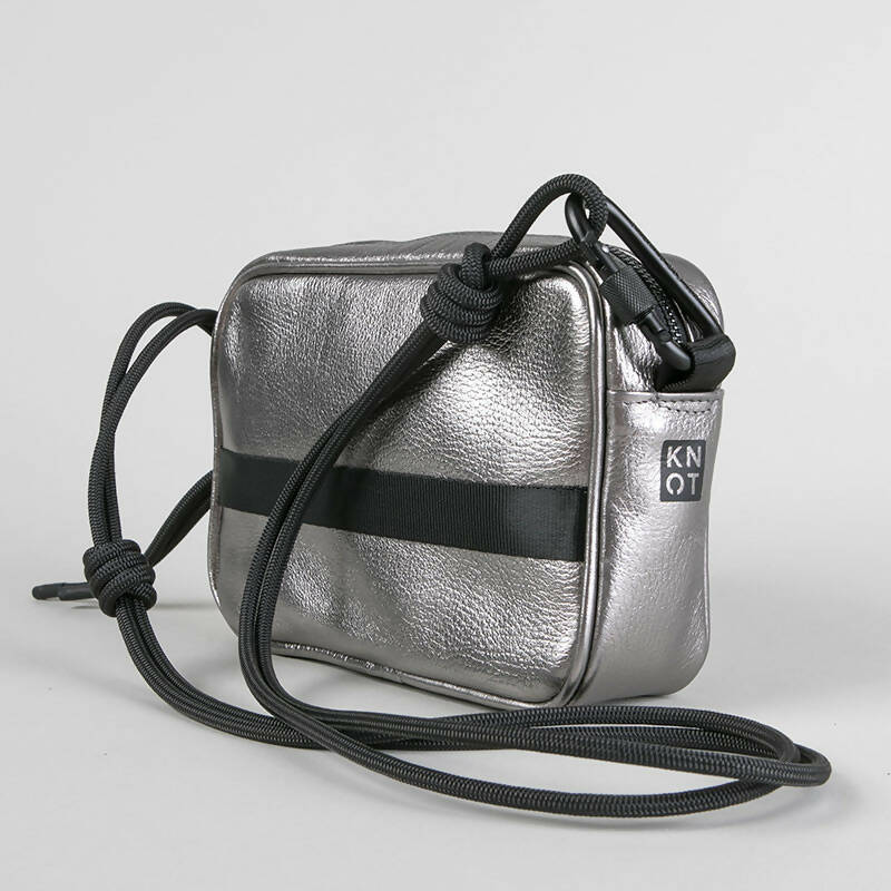 MINIKNOT Bandolera / Plateado / Negro