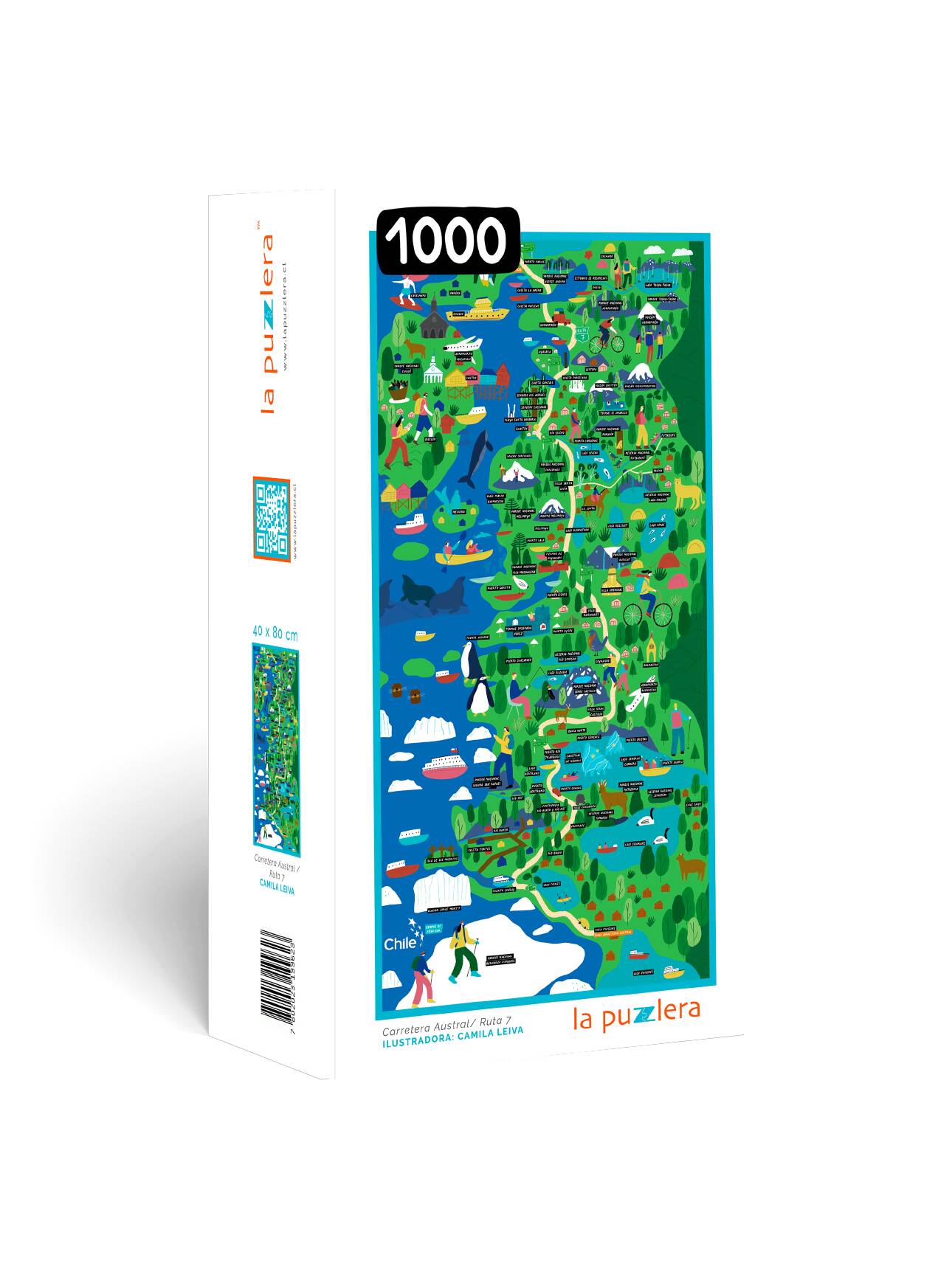 Puzzle Mapa Carretera Austral 1000 Piezas
