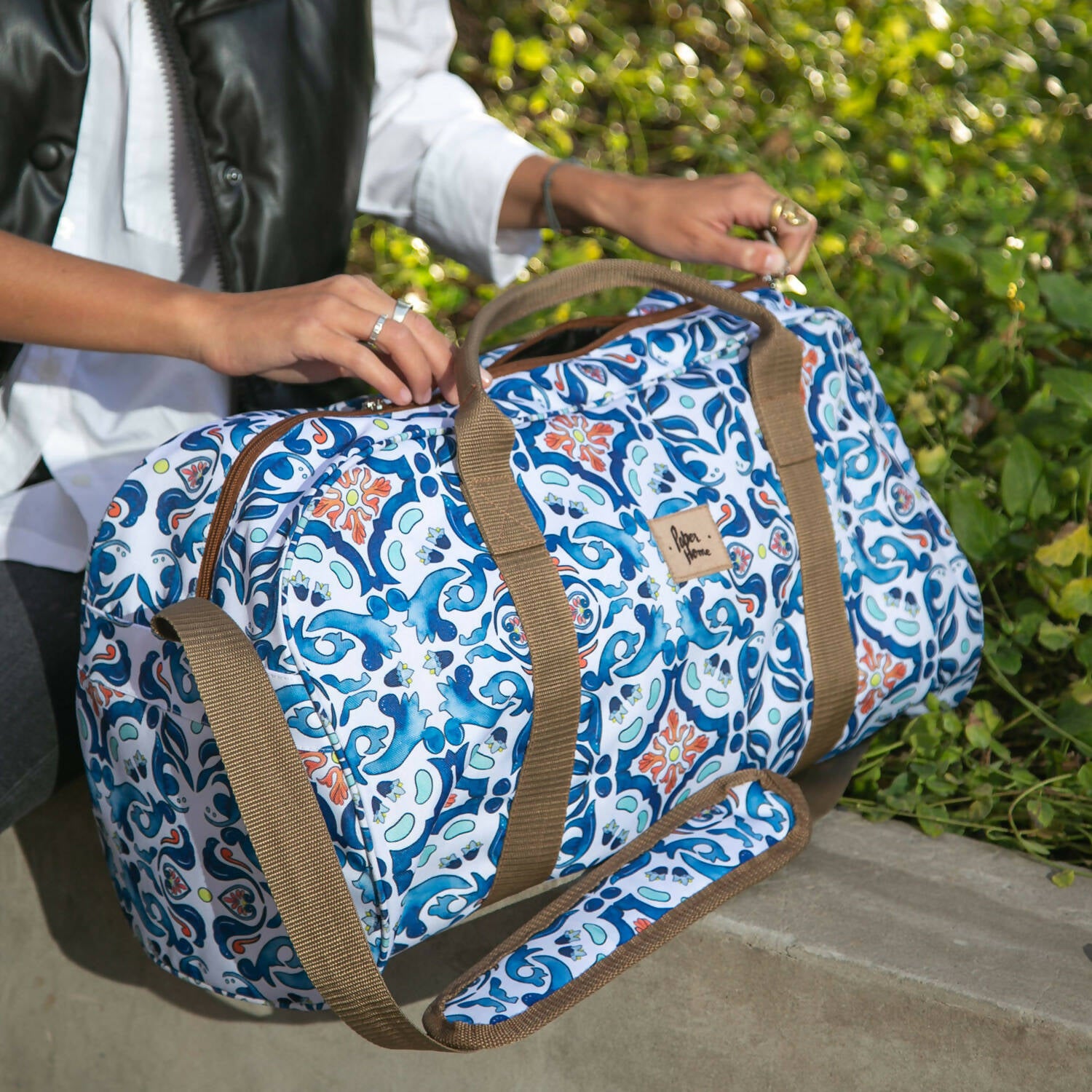 Bolso viaje sustentable mosaico Paper Home