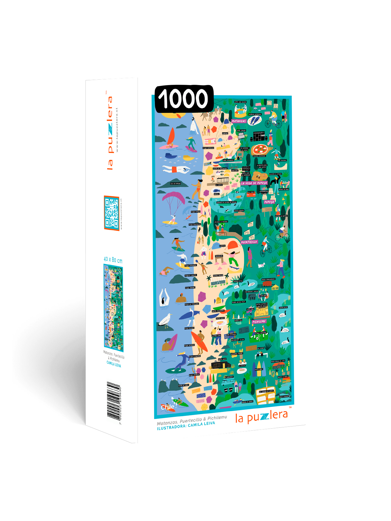 Puzzle Mapa Matanzas/ Puertecillo/ Pichilemu 1000 Piezas