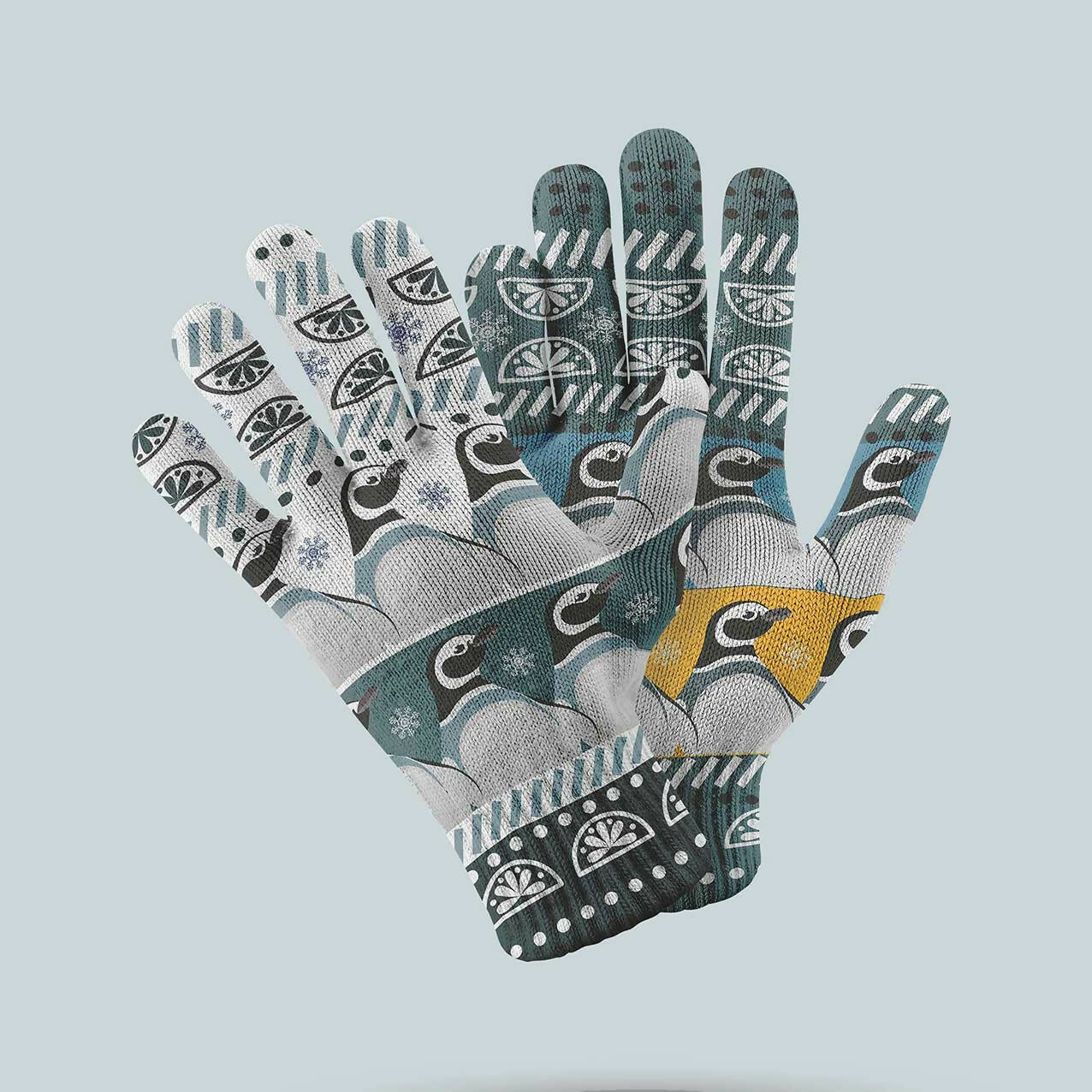 GUANTES DE LANA PRINT PINGÜINO PATAGÓNICO