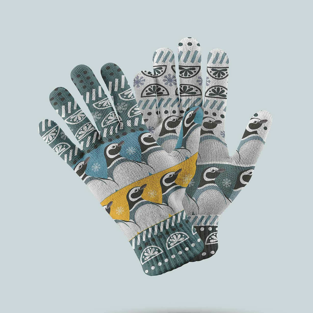 GUANTES DE LANA PRINT PINGÜINO PATAGÓNICO