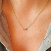 Cadena con 2 estrellas baño oro