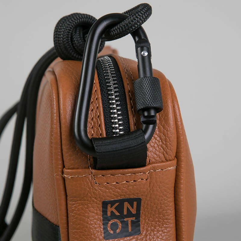 MINIKNOT Bandolera / Camel / Negro