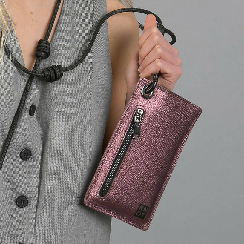 BBKNOT Portacelular / Rojo Metálico / Negro