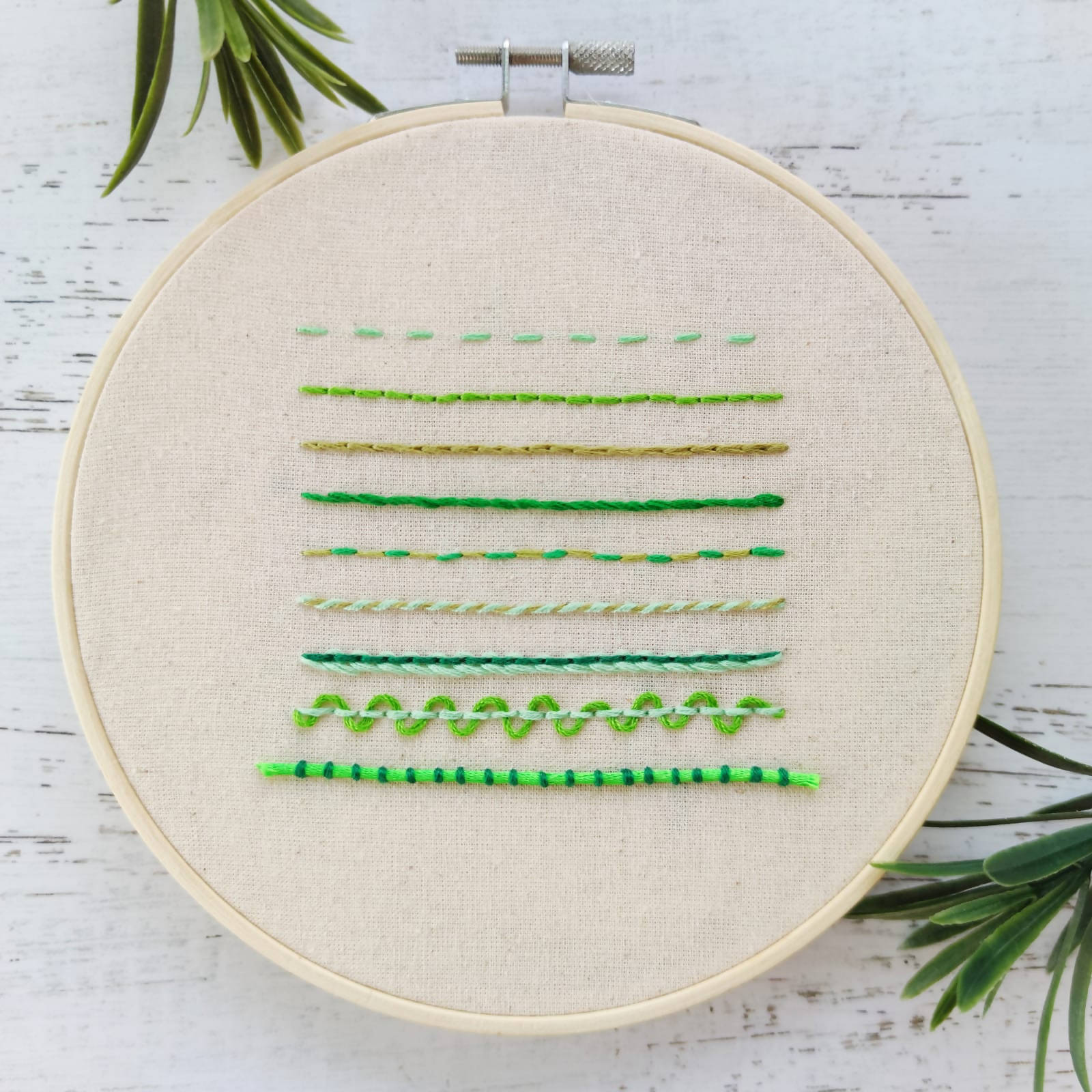 Kit mostrario de puntos de bordado con clases on line